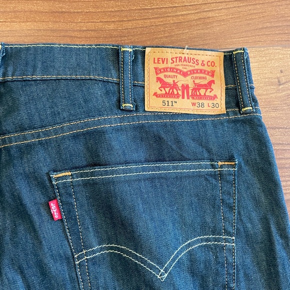 Levis Rinsed Playa 511 Slim Fit MEN'S JEANS 04511-0408 - Picture 3 of 9